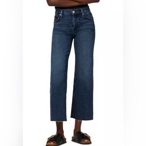 Rosie High Rise Wide Leg Cropped Jeans in Lakeside Sz 30